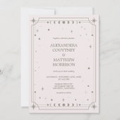 天体 星空の夜 フォトウェディング 招待状 (正面)