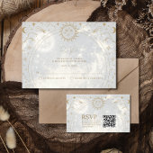 天体QRコード結婚式出欠カード エンクロージャーカード