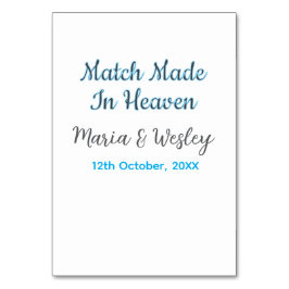 天作之合 藍黒 カップル名 日付 テーブルナンバー