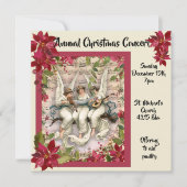 天使およびポインセチアのクリスマスコンサート 招待状 (正面)