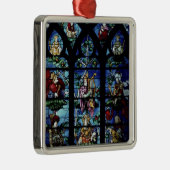 天使およびポートレートのreflecを持つマドンナそして子供 メタルオーナメント (右)