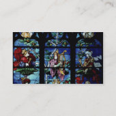 天使およびポートレートのreflecを持つマドンナそして子供 名刺 (裏面)