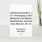 天使およびメリー シーズンカード (裏面)