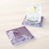 天使および鳩 ガラスコースター (アングル)