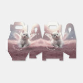 天使お洒落の翼を持つピンクの子猫 フェイバーボックス (折り畳みなし)