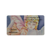 天使お祝い ラベル (正面)