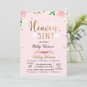 天使がくれた赤ちゃん女の子の招待状 招待状 (スタンド正面)