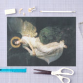 天使がアボット・セイヤーによって岩に座る 薄葉紙 (クラフト)