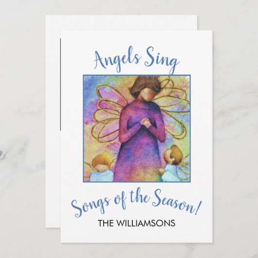 天使がクリスマスを歌う シーズンカード (正面/裏面)
