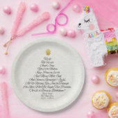 天使がクリスマスツリーを歌う布告者を傾聴して下さい ペーパープレート (パーティー)