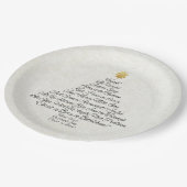 天使がクリスマスツリーを歌う布告者を傾聴して下さい ペーパープレート (アングル)