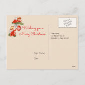 天使がクリスマスツリーを飾るポストカード シーズンポストカード (裏面)