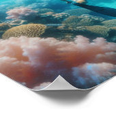 天使がシュノーケラーを海礁で驚かす ポスター (角)