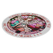 天使がステンドグラスに近づくと羽が現れる カッティングボード (角)