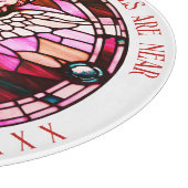 天使がステンドグラスに近づくと羽が現れる カッティングボード (角)