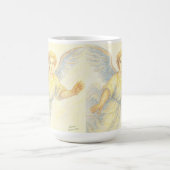 天使がスマイルと一緒に逃げる コーヒーマグカップ (中央)