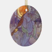 天使がバイオリンを弾く、ヴィンテージ ミュージック セラミックオーナメント (右)