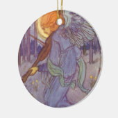 天使がバイオリンを弾く、ヴィンテージ ミュージック セラミックオーナメント (左)