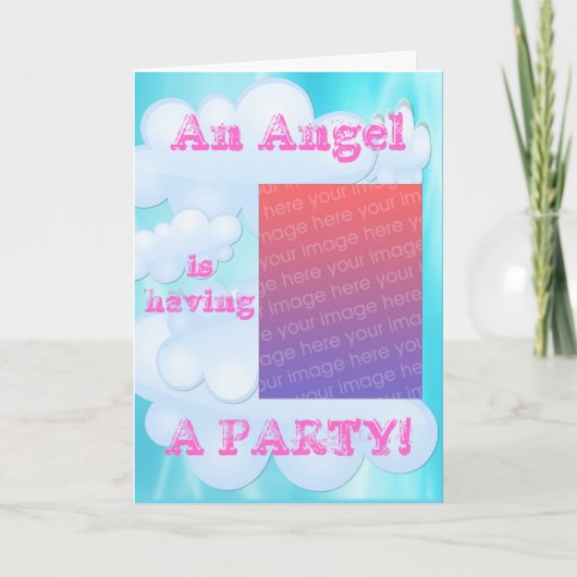 天使がパーティの招待状 招待状 (正面)