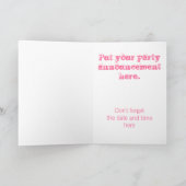 天使がパーティの招待状 招待状 (内部)