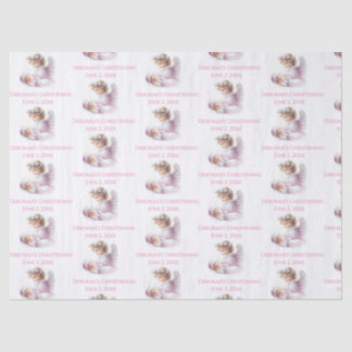 天使がベビーガールの洗礼を見守る 薄葉紙