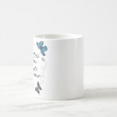 天使がマグカップに近づくと蝶が現れる コーヒーマグカップ (中央)