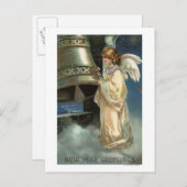 天使がマレットで鐘を鳴らす ポストカード (正面/裏面)