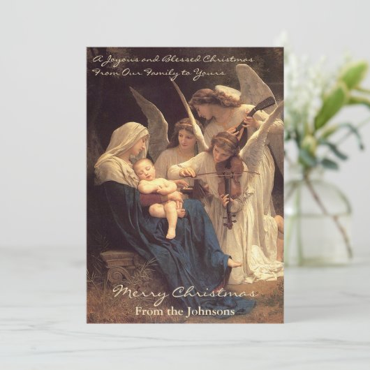 天使がメアリーにクリスマスの祝福を歌う シーズンカード (スタンド正面)