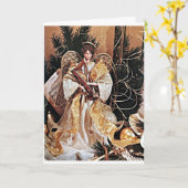 「天使が今のクリスマスを願う」 カード (黄色い花)