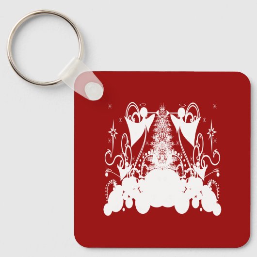 天使が任意の色に変カスタム更する キーホルダー (正面)