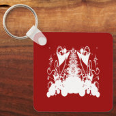 天使が任意の色に変カスタム更する キーホルダー (正面)