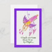 天使が友達をスケッチに連れて来るキス|過去記事 サンキューカード (正面/裏面)