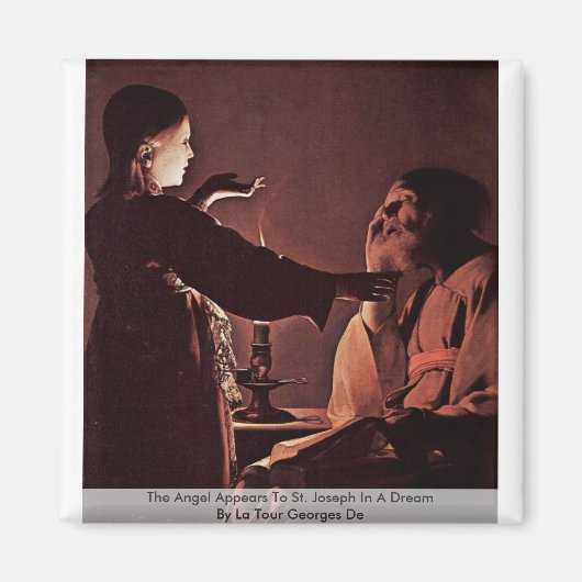 天使が夢の中で聖ヨセフに現れる マグネット (正面)
