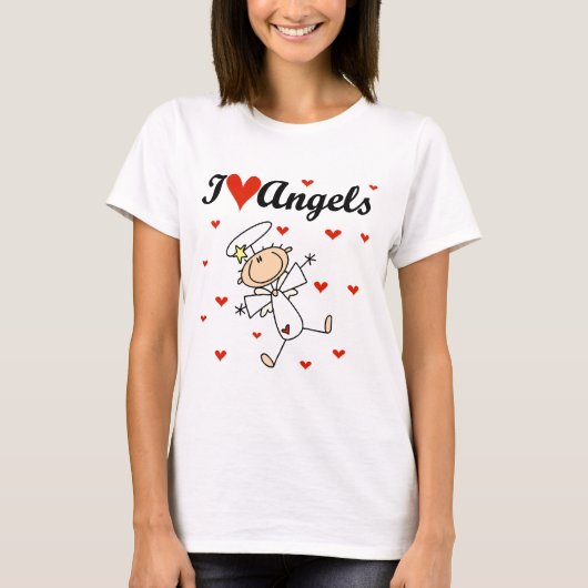 天使が大好きなTシャツとギフト Tシャツ (正面)