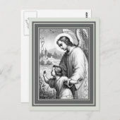 天使が子供を守る ポストカード (正面/裏面)