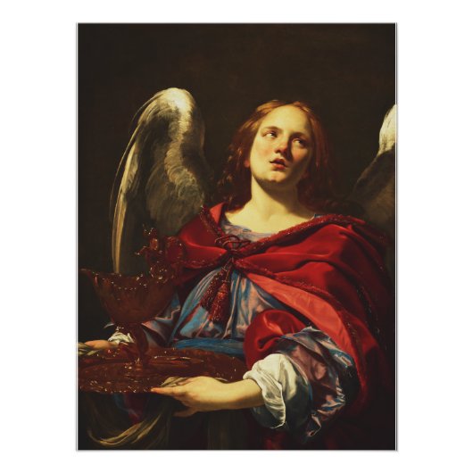 天使が容器とタオルを持って ポスター (正面)