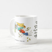 天使が常にあなたを見守ることを祈る コーヒーマグカップ (正面左)
