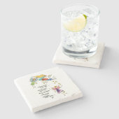 『天使が常にお前を見守る』 ストーンコースター (横)