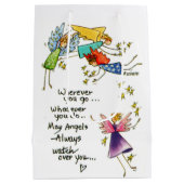 「天使が常に見守るであろう」スケッチ ミディアムペーパーバッグ (裏面)