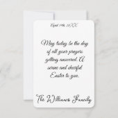 天使が復活を告げるイメージ　ようこそ カード (裏面)