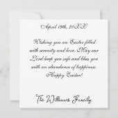 天使が復活を告げる 挨拶 カード (裏面)