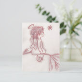 天使が星を望む – 赤と白 ポストカード (スタンド正面)