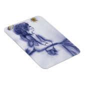 天使が星を望む – 青い色合い マグネット (右側)