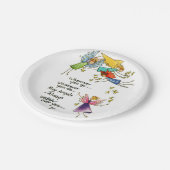 天使が水の色のカラフルスケッチを見る ペーパープレート (アングル)