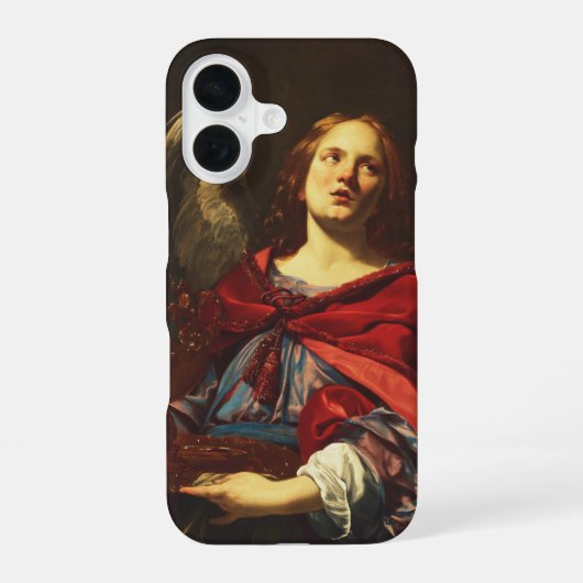 天使が水差しとタオルを持つ iPhone 16ケース (裏面)