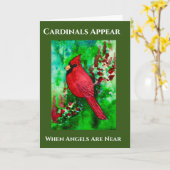 天使が現れる深紅色は近く悔やみや弔慰損失 カード (黄色い花)