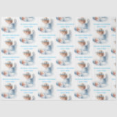 天使が男の赤ちゃんバプテスマを見守る 薄葉紙 (正面)