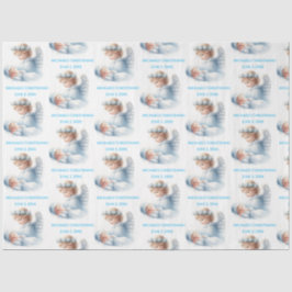 天使が男の赤ちゃんバプテスマを見守る 薄葉紙