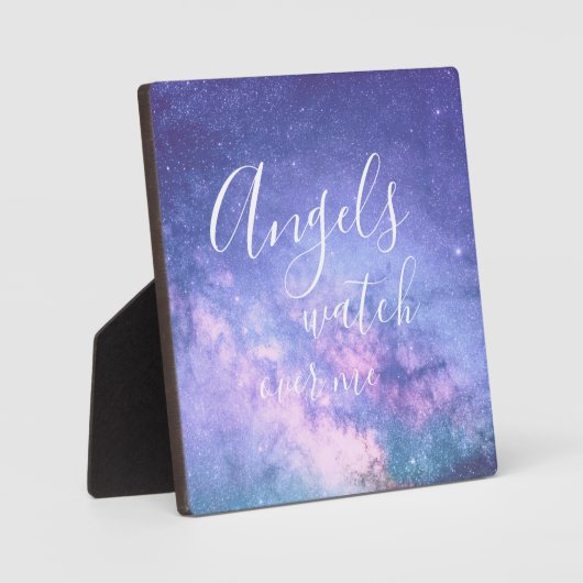天使が私の美しい星賛美の塵を見守る フォトプラーク (正面)
