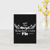 天使が私を見守るパパママ女性男性キッズGr カード (黄色い花)